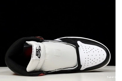 Hyperoad MENS “BLACK AIR BLACK-VARSITY 1  HIGH JORDAN TOE” WHITE OG RED 0708